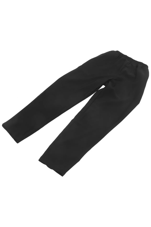 Black Restaurant Pants Breathable Chef Polyester-cotton Oil Proof Man