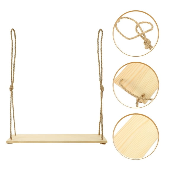 VERDANVERSE Hanging Macrame Shelf Wood Plant Display Homeowners Bedroom 1Pcs