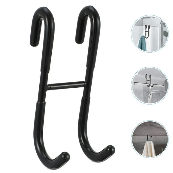 Black Stainless Steel Clothes Hooks for Home Use No Punch Door Hooks Perfect for Towels Coats 2