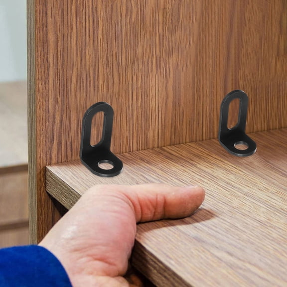 HOMEMAXS Black Steel Corner Brackets for Home Use Strong and Durable L Shape Shelf Brackets 40 Pieces
