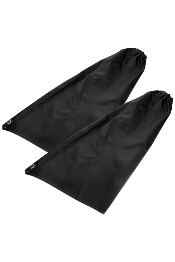 Black Waterproof PVC Arm Sleeves for Home Use Extended Protection Convenient Hanging Neck Sleeve