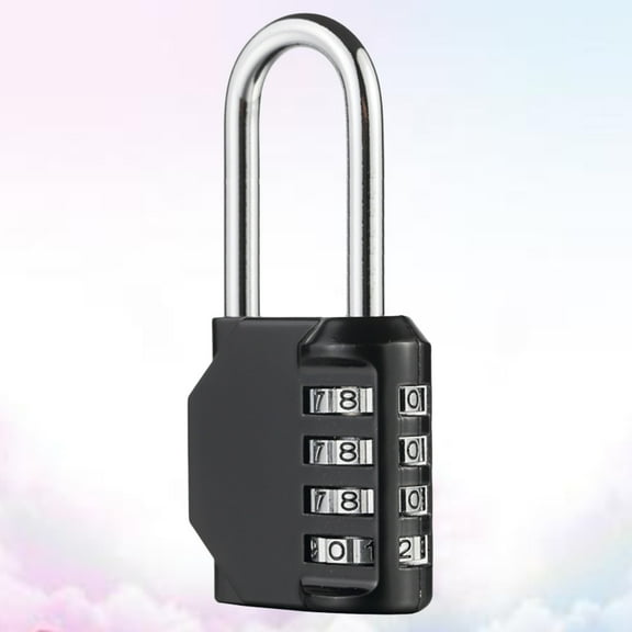 Black Zinc Alloy 4Digit Dial Number Luggage Lock for Suitcase and Backpack Combination Security 1PC Portable