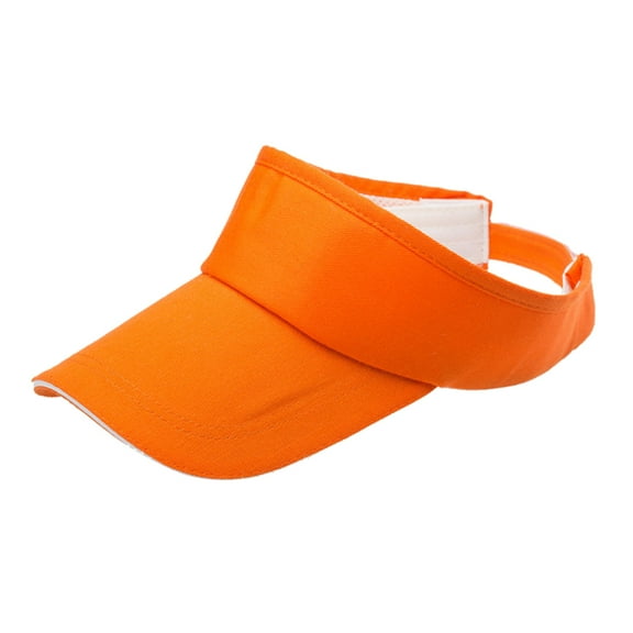 HOMEMAXS Blank Sun Visors Adjustable Sports Sun Hat for Travel Exercises(Orange)