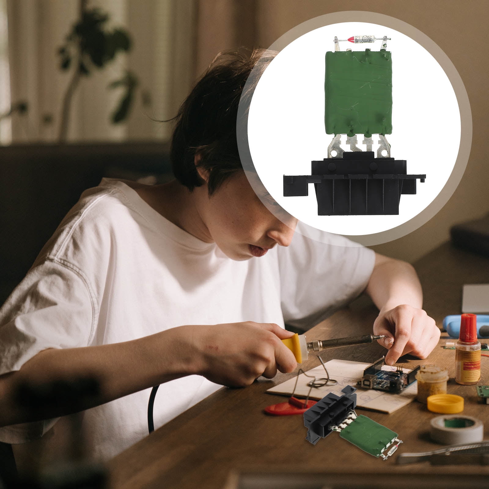 HOMEMAXS Blower Motor Fan Resistor Automotive Replacement Blower Motor ...