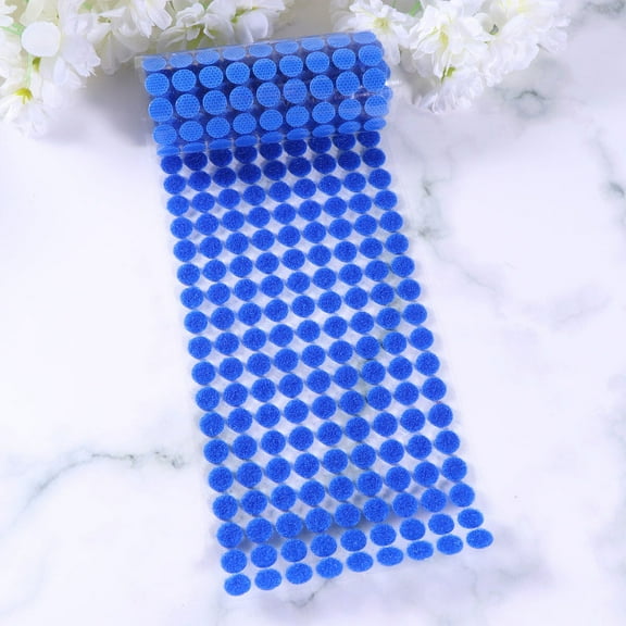 Blue Self Adhesive Dot Tapes for Hook Sticking Made of Durable Nylon 10mm Diameter 900 Pcs