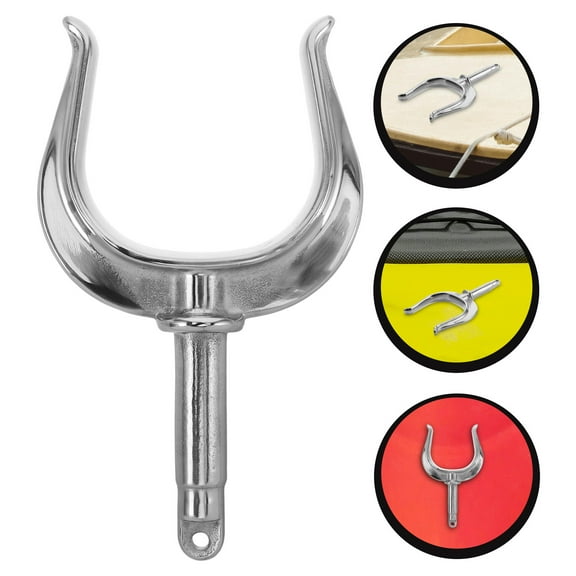 HOMEMAXS Boat Stainless Steel Side Mount Line Oarlock Socket Marine Yacht Antirust Oar Locks for Small Boats Kayaks Canoes Water Rafts