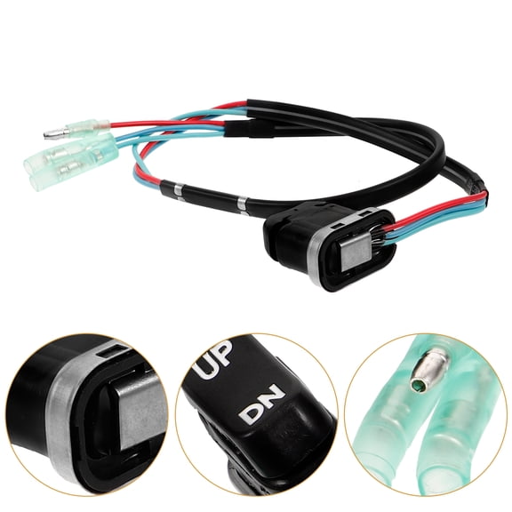 Minkissy boat trim tilt switch universal tilt switch black 1Pcs