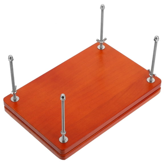 HOMEMAXS Wooden Bookbinding Press Machine for Book Repair and Art Projects Brown Uniform Pressure 7x9 inches