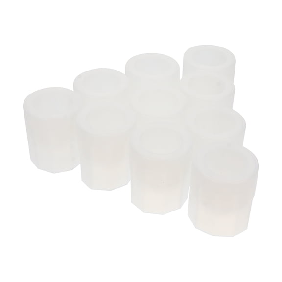 RUNROTOO Shot Glass Molds White Silicone 1 Set 10Pcs 2In Round Hole