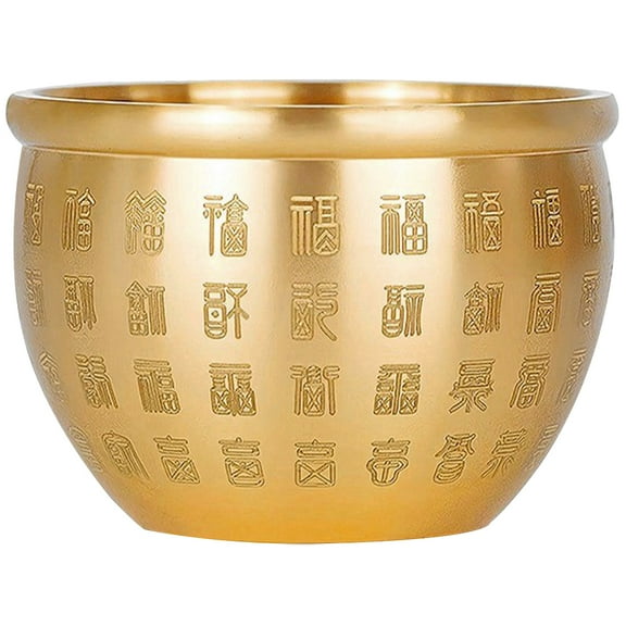 HOMEMAXS Bowls Dish Pure Copper Chinese Style Decorative Unique Treasure Basin