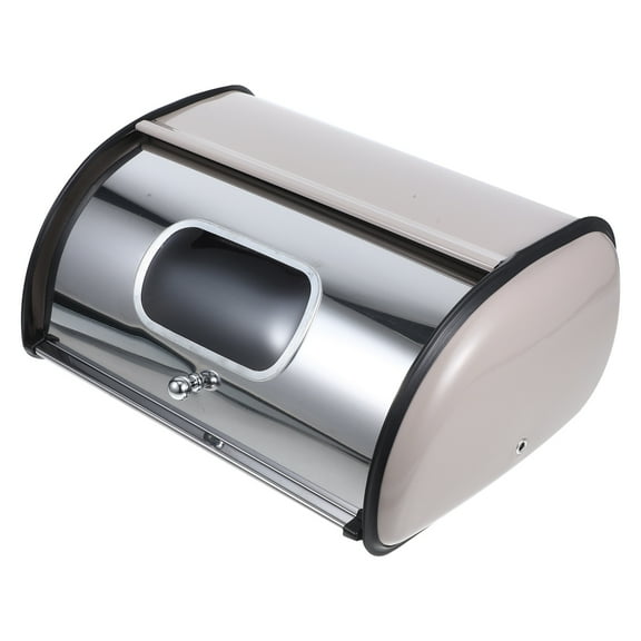 Stainless Steel Bread Box with Window for Kitchen Counter Storage Inch