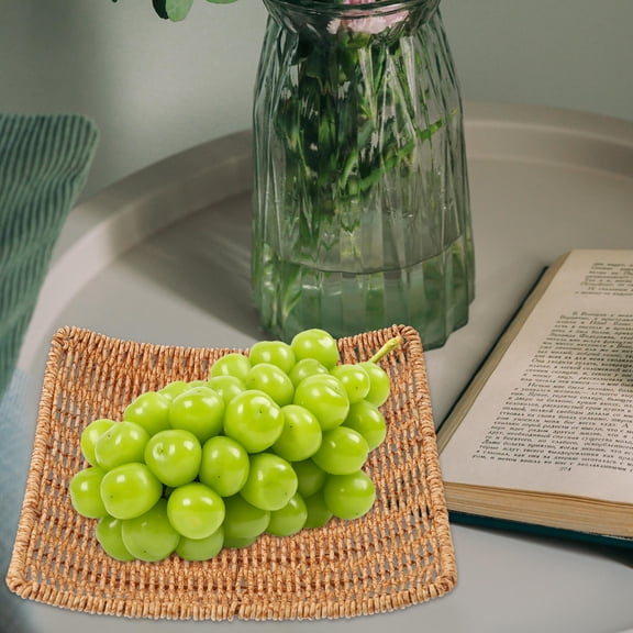 HOMEMAXS Bread Snack Serving Dish Fruit Storage Tray Woven Dried Fruit Storage Plate