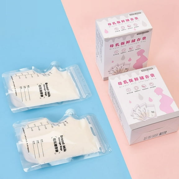 Breast Milk Storage Bags with Spout for Safe and Fresh Storage Always Record Transparent PET PE 30pcs