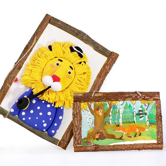 HOMEMAXS DIY Photo Frame Made from Premium PP Material for Home Decoration with Natural Brown Color Fits 4x6 Inches Photos