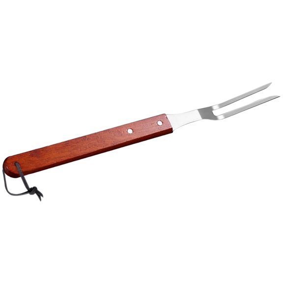 HOMEMAXS Brown Stainless Steel BBQ Skewers with Wooden Handle for Roasting Vegetables Fruits 12 inch
