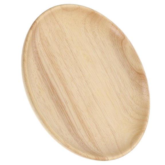 HOMEMAXS Brown Wooden Serving Tray for Storage with Natural Finish and HandPolished Surface 18cm Diameter