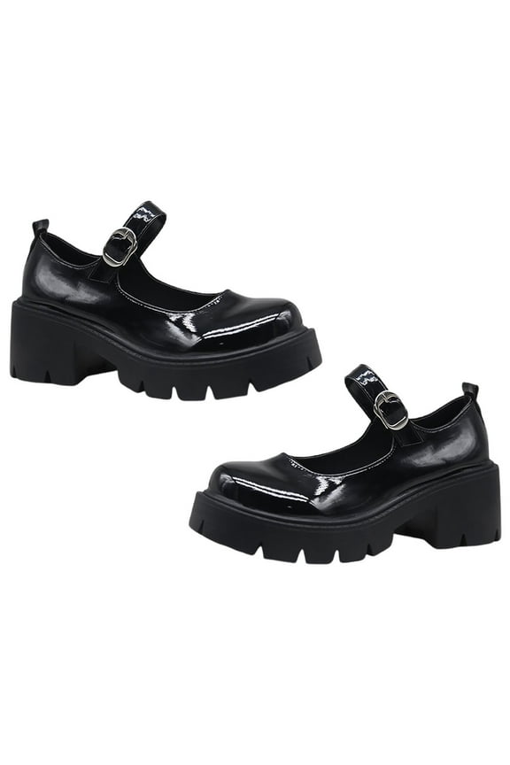 Block Heel Shoe Woman Easy to Wear and Take Off 1 Pair