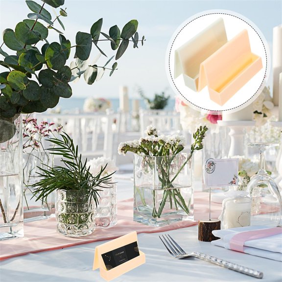 jojofuny Name Card Stand Pp 4.40X2.28X1.69In 2Pcs