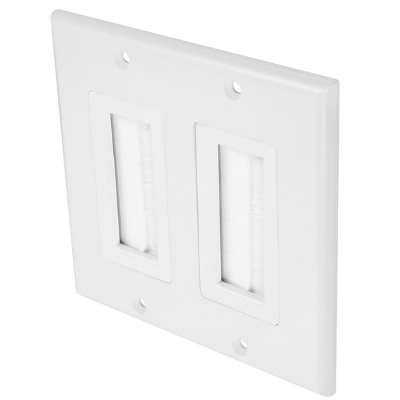 HOMEMAXS  Brush Wall Plate Pass Through for Low Voltage Wires Socket Panel