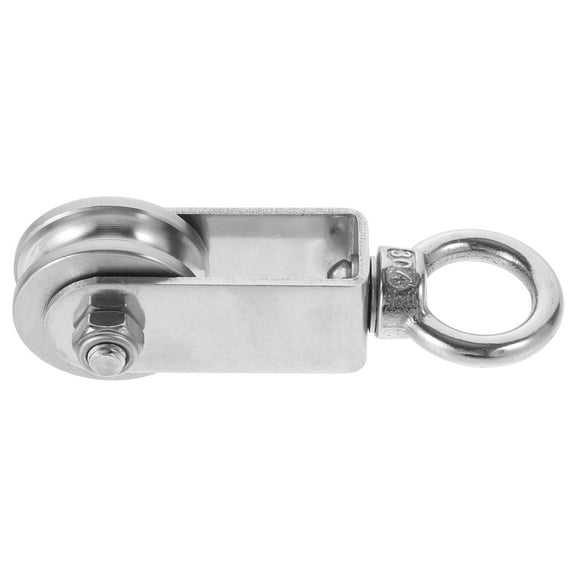 HOMEMAXS  Cable Pulley Attachments Rope Block Door Exercise Belt Silver