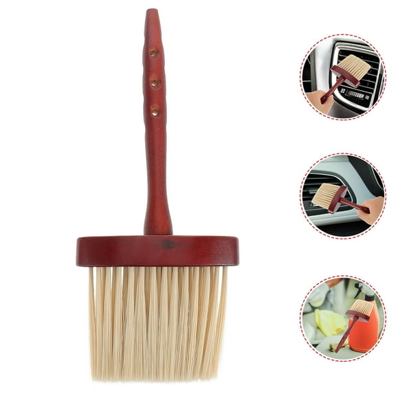 HOMEMAXS Car Cleaning Brush Interior Washable Dash Multifunctional Red