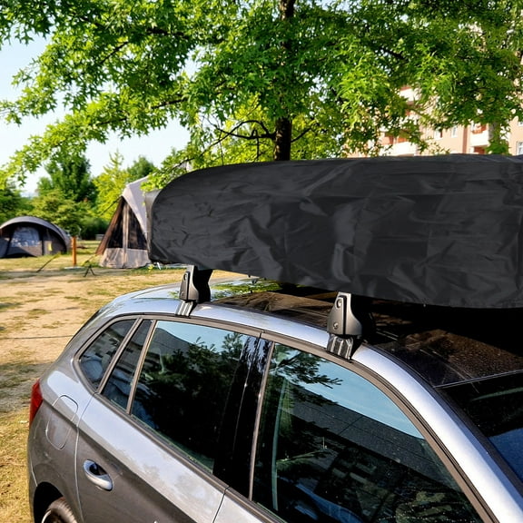 HOMEMAXS Car Covers Waterproof All Weather Roof Rain Covers Car Roof Cargo Sleeve Car Roof Rack Bag Rain Covers For Car Suv Truck 230x145cm