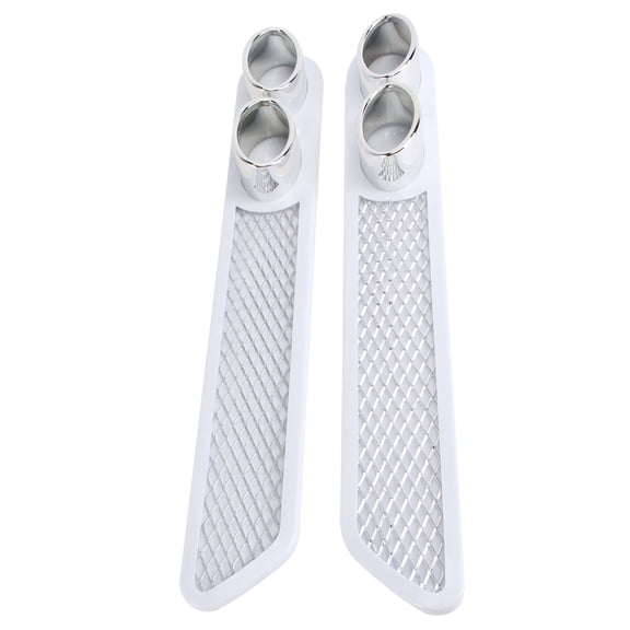 Car Decorative Air Flow Sticker with ABS Material for Decoration White Universal Design Fits Most Cars