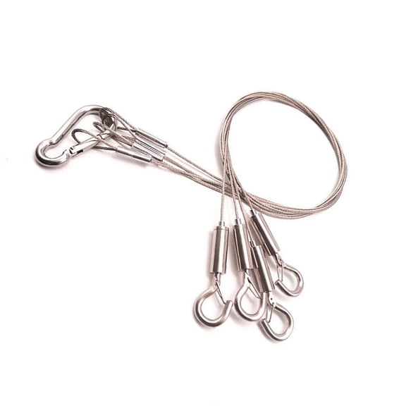 HOMEMAXS Ceiling Light Hanging Wire Rope Suspension Cables, hanging Chains for LED Panel Lighting Light Box Banner Machinery (82cm)