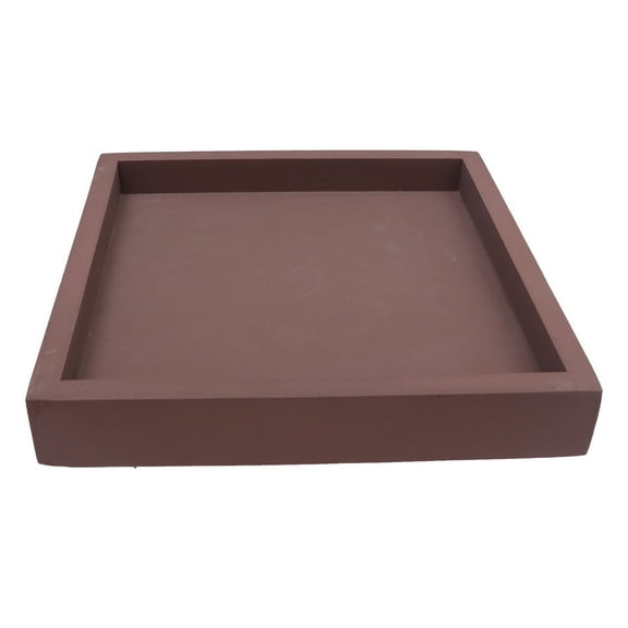 HOMEMAXS Cement Plant Saucer Bulk Square Imitation Planter Tray Flowerpot Leakproof Base