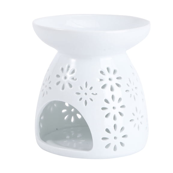 Ceramic Aromatherapy Oil Holder for Decoration White and with Tealight Bowl 1pc Size S