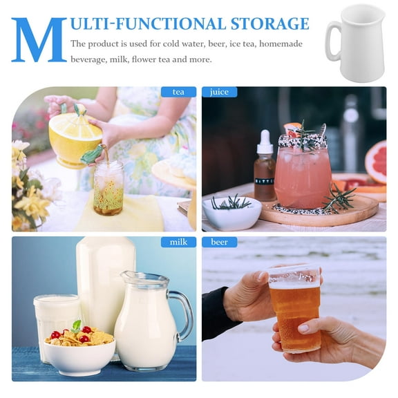 HOMEMAXS Ceramic Creamer Pitcher Milk Frothing Jug Small Milk Pourer Container White Ceramic Milk Jug Sauce Pitcher Milk Pourer for Kitchen