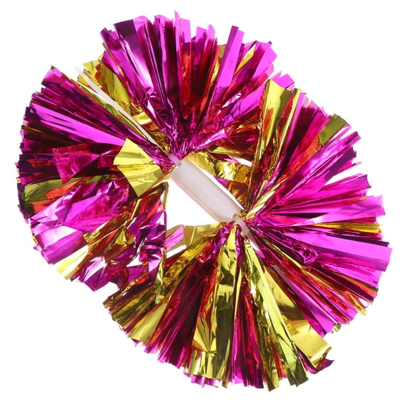 HOMEMAXS 2pcs Cheerleader Pom Poms Made of Durable PET and Aluminum Material for Decoration