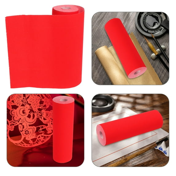 HOMEMAXS Chinese Traditional Wedding Flannel Paper Xuan Calligraphy Red