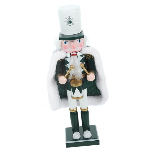 HOMEMAXS Christmas Nutcracker Drum Soldier with Cloak Traditional Nutcracker Ornament