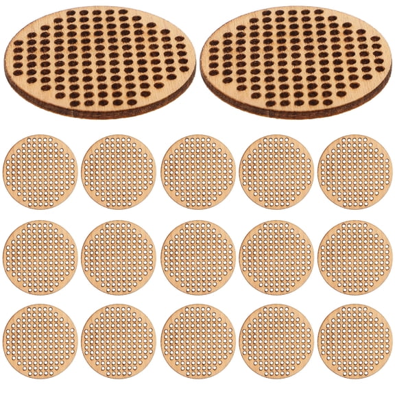 HOMEMAXS Circle Wood Discs for Decoration Khaki Color Durable Lightweight Premium Wood Material