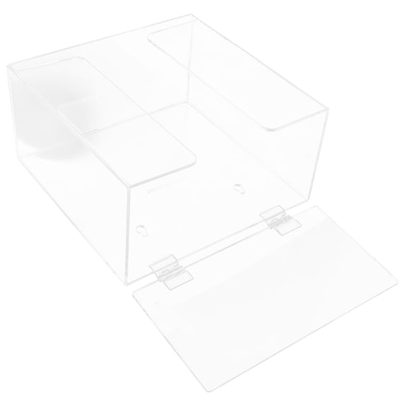 HOMEMAXS Clear Dustproof Storage Box Mask Holder 20.00X20.00X10.50CM Transparent