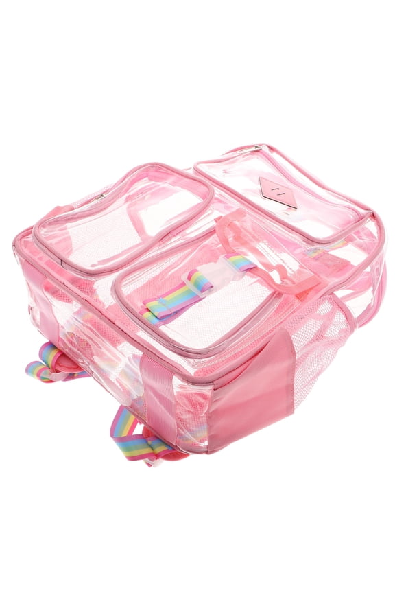 Clear Stadium Backpack for Men Transparent PVC Bag for Outdoor Activities Waterproof Large Capacity Backpack for Gym and Travel