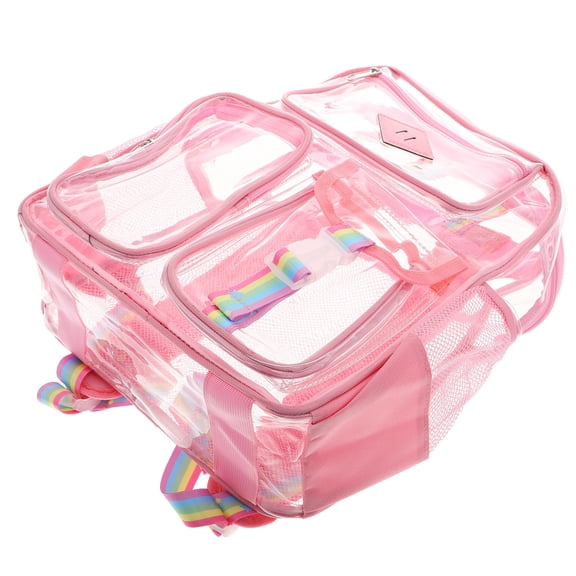 HOMEMAXS Clear Stadium Backpack for Men Transparent PVC Bag for Outdoor Activities Waterproof Large Capacity Backpack for Gym and Travel
