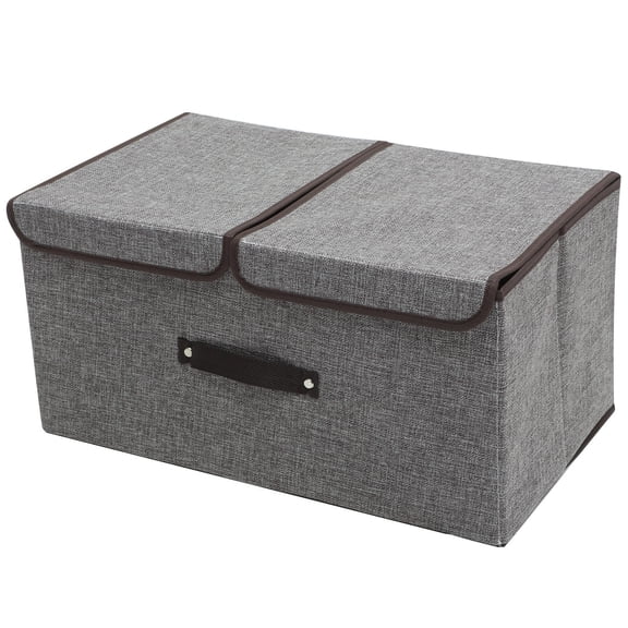 Closet Organizer Bedroom Storage Holder Fabric Linen Boxes Grey
