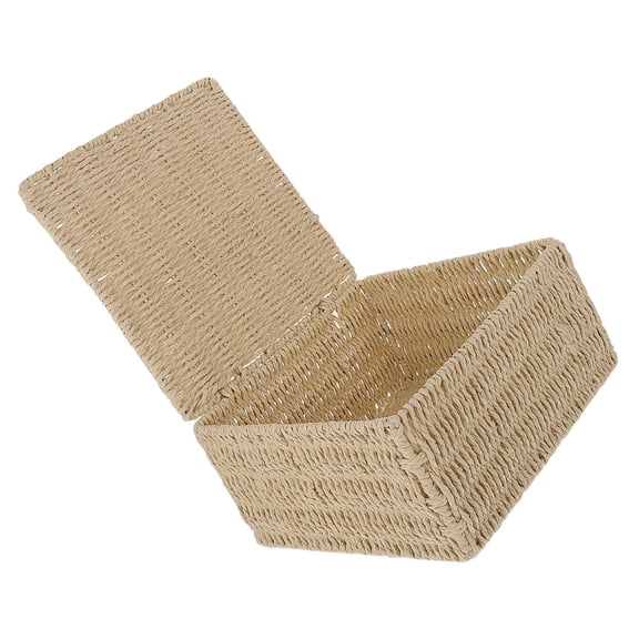GARVALON Household Storage Basket Woven 1Pcs 7.86X7.86X3.93Inch