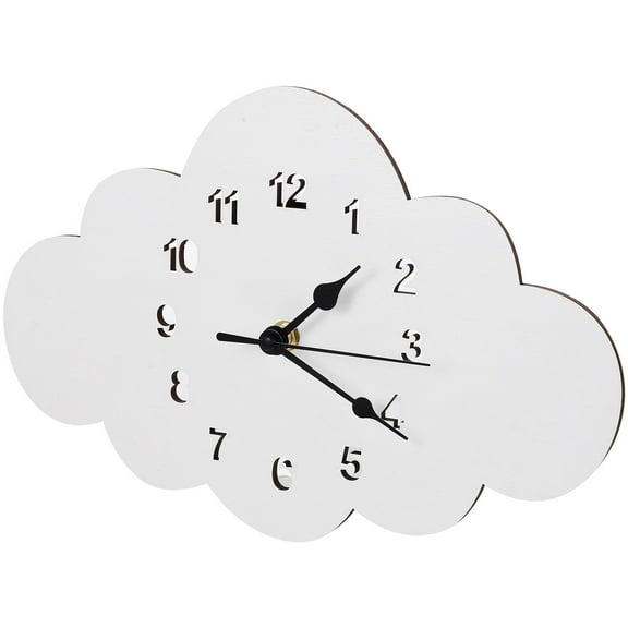 HOMEMAXS  Cloud Shaped Wall Clock Bedroom Projecting Alarm Projection Vintage White