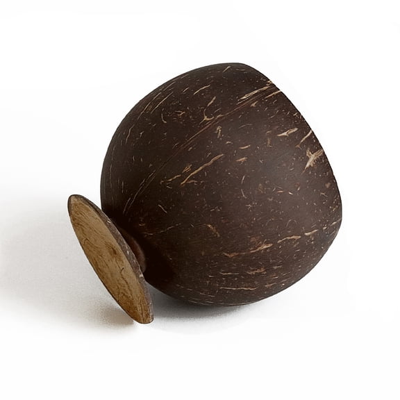 HOMEMAXS Coconut Shell Bowl for Storage with Spoon Natural Look and Strong 3.5 Inches