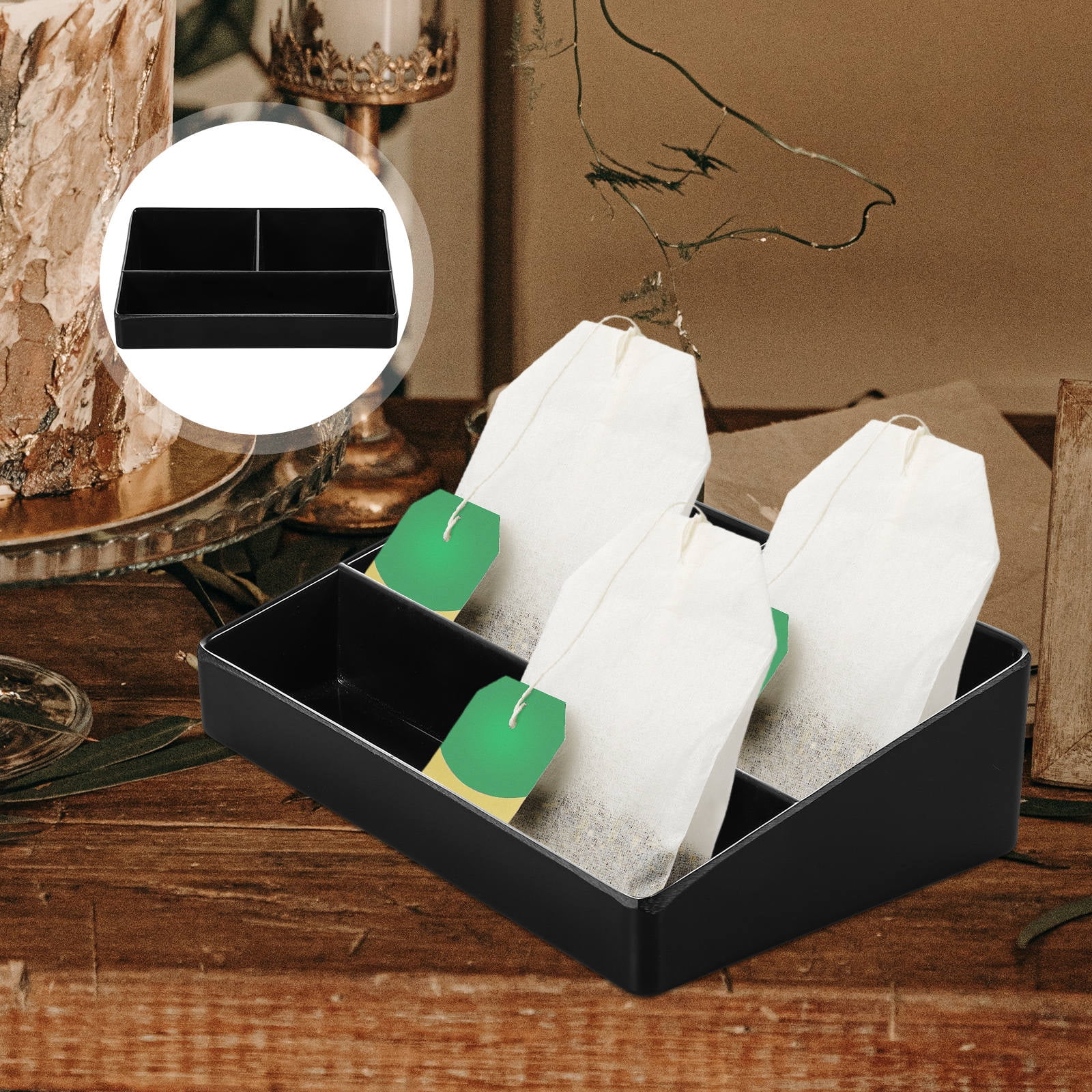 HOMEMAXS Coffee Storage Tea Box Coffee Condiments 15.20X10.20X4.50CM ...
