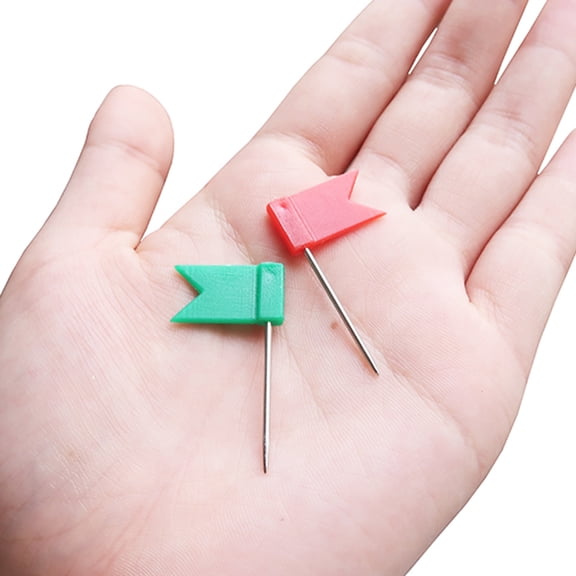 VERDANVERSE sewing supplies Plastic Flag Pins for Sewers Assorted Color Sewing Sewing Tasks 1 Box