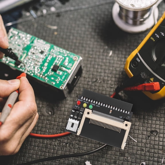 HOMEMAXS Compact Flash /II to 3.5 Inch HDD Adapter with 3 LED (Black Color)