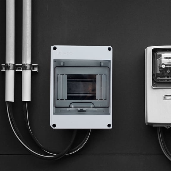 HOMEMAXS Compact White ABS PC Distribution Box for Power with 5 Way Protection and Sleek Design 2pcs