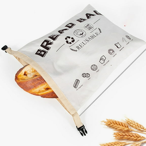 HOMEMAXS Cotton Bread Bag with TPU Lining for Storage Use Assorted Color Keeps Bread Fresher 12.5x8.5 inches