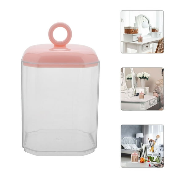 HOMEMAXS Cotton Swab Holder With Lid Makeup Organizer For Bathroom Cotton Pad Box Toothpick Holder Floss Container Storage Box For Home