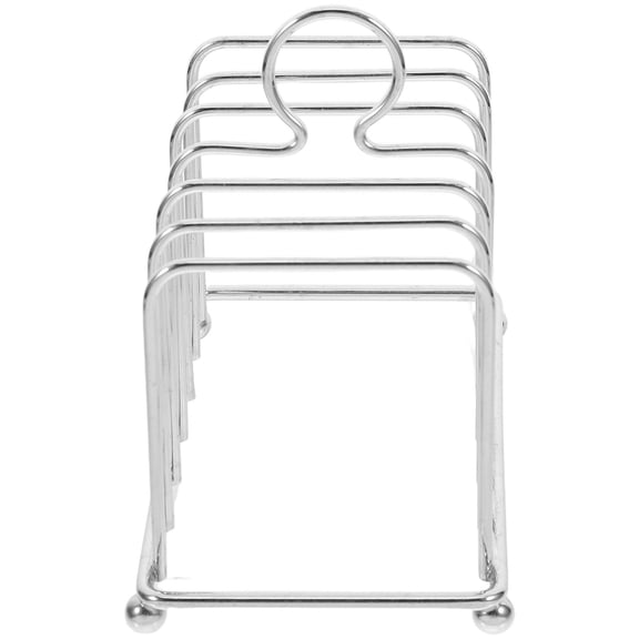 HOMEMAXS Countertop Organizer Kitchen Stainless Steel Toast Holder Silver