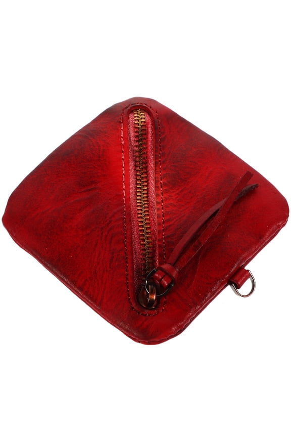 Cowhide Coin Purse Change Wallet Pouch Card Holder Retro Coin Purse Women Fashion Accessory